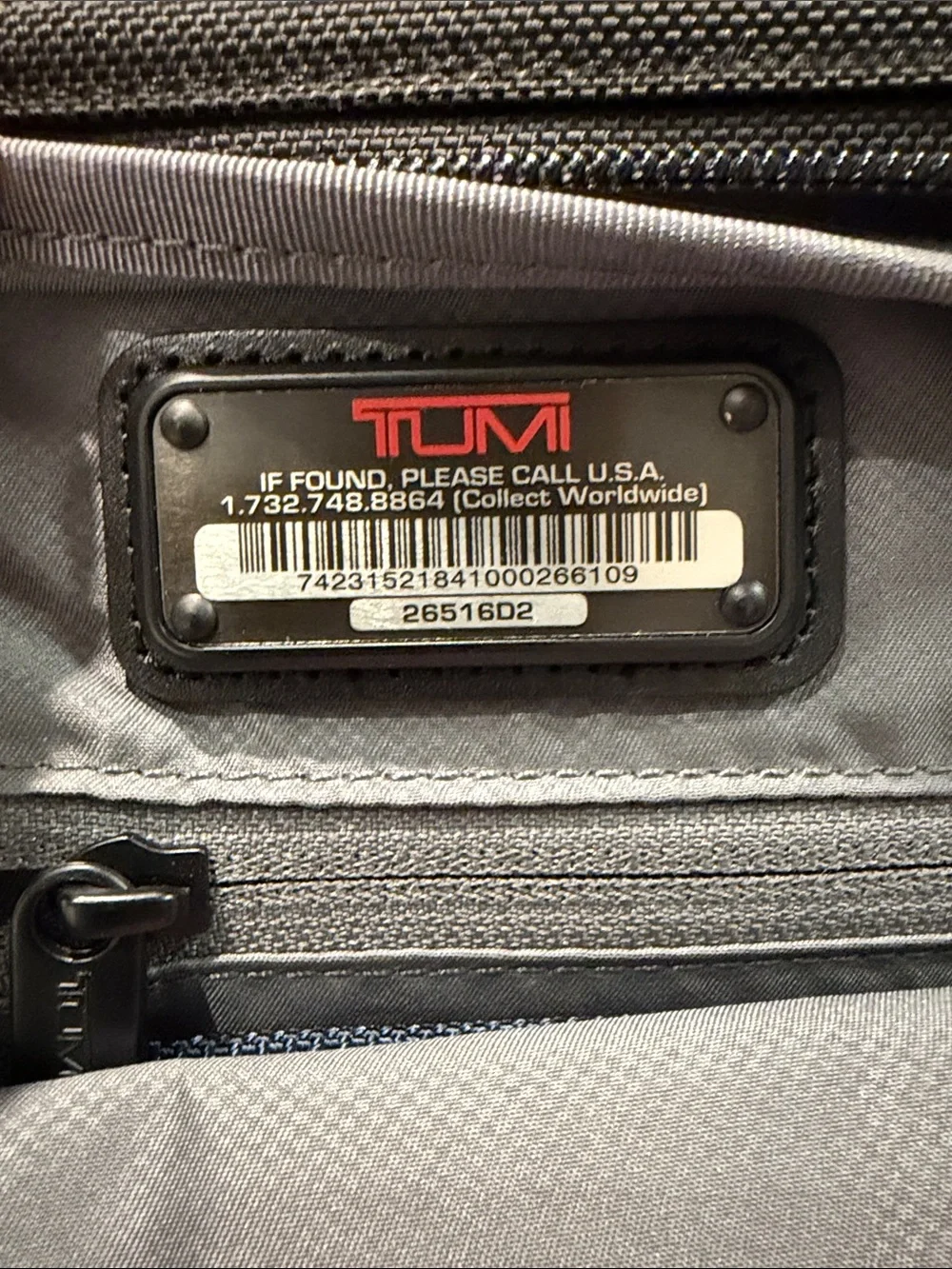TUMI Alpha 2 T-Pass Screen Slim Black Laptop Briefcase - Model: 26516D2